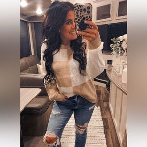 Staccato Taupe/Ivory Sweater